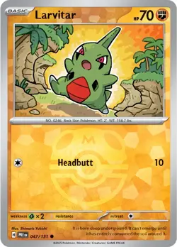 Larvitar 047/131 [Master Ball] Reverse - Prismatic Evolutions Pokemon - Image 1