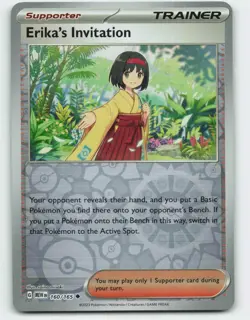 2023 Pokemon, Scarlet & Violet 151, #160/165 Erika's Invitation, Reverse Holo NM - Image 1