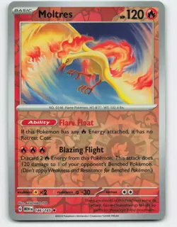 2023 Pokemon, Scarlet & Violet 151, #146/165 Moltres, Reverse Holo Rare NM - Image 1