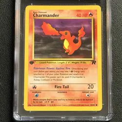 Pokemon Charmander 50/82 1st Edition CGC 7 Near Mint TCG 2000 Team Rocket WotC - Image 3