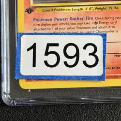 Pokemon Charmander 50/82 1st Edition CGC 7 Near Mint TCG 2000 Team Rocket WotC - Image 5