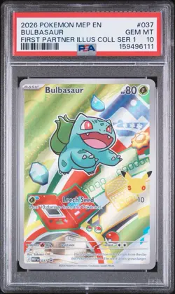 PSA 10 SEQUENTIAL Set Bulbasaur 037 Charmander 038 Squirtle 039 First Partner - Image 2