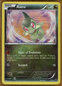 Axew - 12/20 ~ Holo ~ Dragon Vault ~ Near Mint!! - Image 1