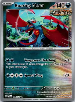 Roaring Moon 065/131 (Master Ball Pattern) Pokemon Prismatic Evolutions NM - Image 1