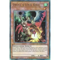 Yugioh Droll & Lock Bird RA02-EN006 Ultimate Rare 1st Edition - Image 1