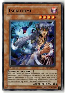 Tsukuyomi SD6-EN011 Spellcaster's Judgment Yu-Gi-Oh 1st Edition HP - Image 1