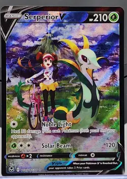 Serperior V TG13/TG30 Silver Tempest Trainer Gallery Holo Full Art Pokemon Card - Image 1