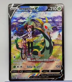 Serperior V TG13/TG30 Silver Tempest Trainer Gallery Holo Full Art Pokemon Card - Image 2