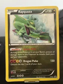 Rayquaza XY64 Holo Jumbo Black Star Promo Pokemon Card 2015 PSA Oversized - Image 1
