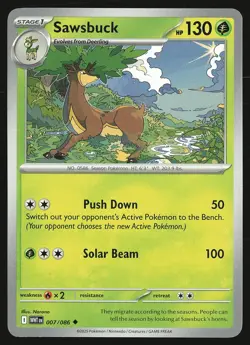 SV: White Flare Sawsbuck #007/086 Uncommon Pokemon Card - Image 1