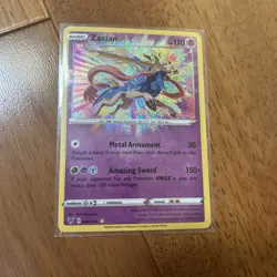 Pokemon TCG Zacian 082/185 Vivid Voltage Holographic Card - Image 1