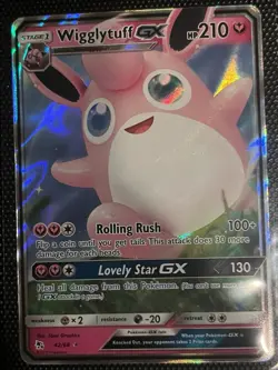 Wigglytuff GX 42/68 - Hidden Fates Ultra Rare Pokemon Card -NM - Image 1