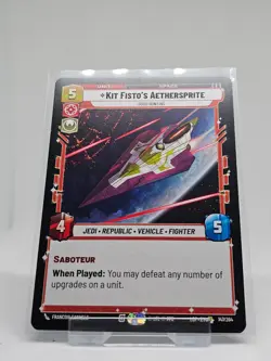 Star Wars Unlimited LotF Hyperspace Card LOF411 Kit Fisto's Aethersprite - Image 1
