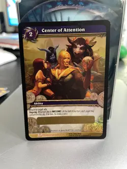 World Of Warcraft WoW - Center of Attention - Unscratched TCG Loot Card - Image 1