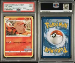 PSA 9 Arcanine English 2022 Illustration Contest SWSH304 Pokemon Card - Image 1
