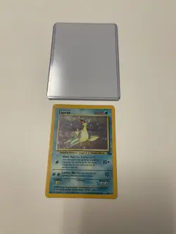 Pokemon Card Lapras 10/62 Holo Rare Fossil Set Unlimited WOTC Vintage 1999 - Image 1