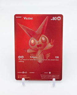 Custom RED HOLO VICTINI Card VICTINI Card READ DESCRIPTION BELOW - Image 1