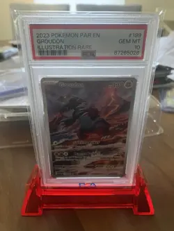 Pokemon TCG Groudon Illustration Rare Card 199/182 Paradox Rift Gem Mint PSA 10 - Image 1