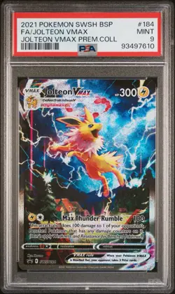 PSA 9 Jolteon VMAX SWSH184 Black Star Promo Pokemon Card Nm/M Eeveelution TCG - Image 2