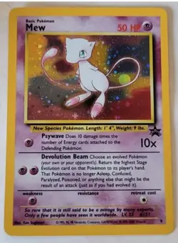 Pokemon Card Mew Holographic Black Star Promo #9 Card WOTC 1999-2000 NM - Image 1