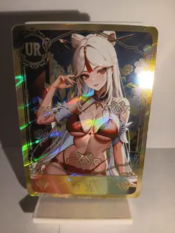 NINGGUANG GENSHIN IMPACT UR Holographic Custom Art Goddess Story Anime Card - Image 1