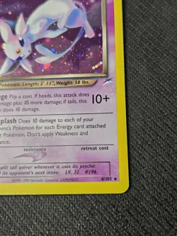 Dark Espeon 4/105 Holo Neo Destiny Pokemon Card LP Light Play - Image 4