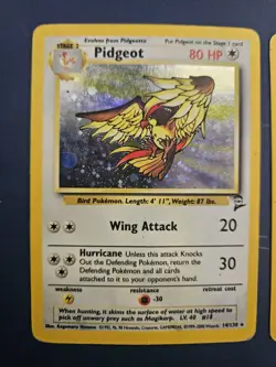 2000 Base Set 2 - HP Holo Pidgeot & Ninetales - 2 Card Lot Vintage Pokemon TCG - Image 2