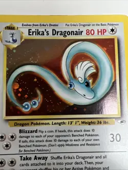 Erika's Dragonair- 4/132 - Holo NM-LP Gym Heroes Pokemon Vintage Pokemon Card - Image 2