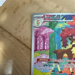 Sawsbuck 166/162SV05: Temporal Forces Holo Card NM+ Condition - Image 2