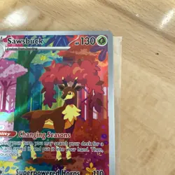 Sawsbuck 166/162SV05: Temporal Forces Holo Card NM+ Condition - Image 3