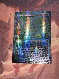 Misty Rainforest X1 Mtg Tarkir Dragon Storm Nm Borderless Foil Dragonscale - Image 1