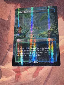 Misty Rainforest X1 Mtg Tarkir Dragon Storm Nm Borderless Foil Dragonscale - Image 2