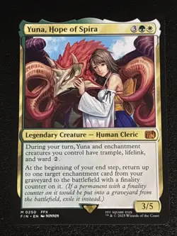 MTG Final Fantasy Yuna, Hope of Spira 0250 NM Mythic - Image 1