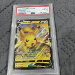 Pokemon TCG Pikachu V 043/185 Vivid Voltage Holo Ultra Rare PSA 10 - Image 1