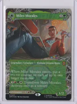 MILES MORALES / ULTIMATE SPIDER-MAN MTG Spider-man (Borderless) Foil Mythic Card - Image 2