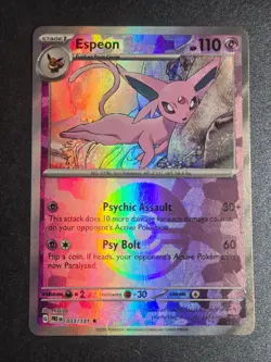 Espeon (Poke Ball Pattern) 033/131 NM Prismatic Evolutions Holo Rare Pokemon - Image 1