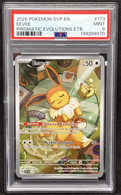 2025 Pokemon SVP EN - Prismatic Evolutions ETB Promo - Eevee - 173 - PSA 9 - Image 1