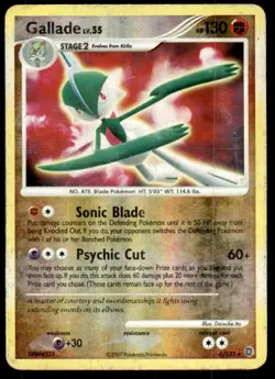 Gallade 6/132 Holo Rare Secret Wonders Pokemon Heavily Played - Image 1