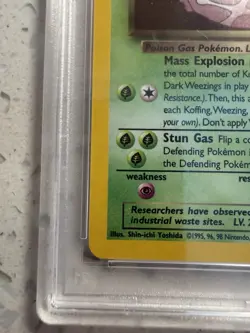 Pokemon TCG 2000 Team Rocket Dark Weezing 14/82 Holo Rare PSA 7 English - Image 2