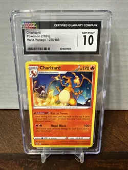 Pokemon TCG Charizard Vivid Voltage 025/185 Non Holo CGC 10 Graded Gem Mint - Image 2