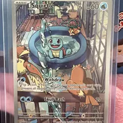 Squirtle - 148/142 Stellar Crown Illustration Rare Pokemon - Image 3