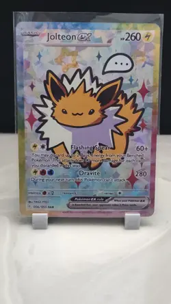Pokemon Cracked Ice Holo Rainbow Boarder Cute Anime Eeveelution Card Set - Image 2
