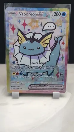 Pokemon Cracked Ice Holo Rainbow Boarder Cute Anime Eeveelution Card Set - Image 3