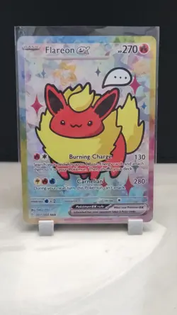 Pokemon Cracked Ice Holo Rainbow Boarder Cute Anime Eeveelution Card Set - Image 4