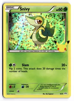 Snivy 005/025 Promo McDonald's 25th Anniversary Promos Pokemon Holo Near Mint - Image 1