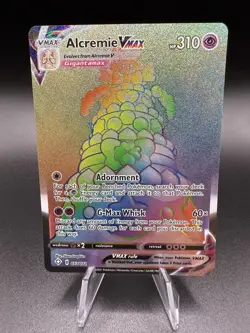 Pokemon Alcremie VMAX 73/72 Secret Rare Shining Fates Rainbow Holo, NM - Image 1