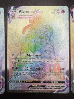Pokemon Alcremie VMAX 73/72 Secret Rare Shining Fates Rainbow Holo, NM - Image 5