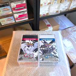 Black Bolt + White Flare Booster Bundle Display Set - Pokemon SEALED w/ Acrylic - Image 1