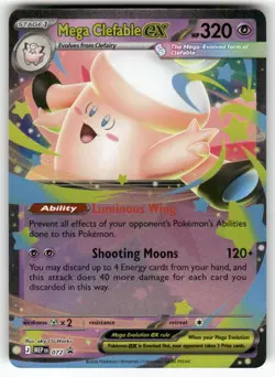 Mega Clefable ex 072 Holo Promo ME: Mega Evolution Promo Pokemon Near Mint - Image 1