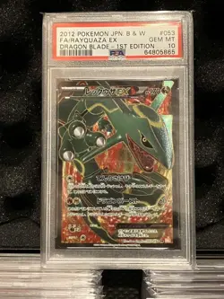 PSA 10 Rayquaza EX SR 053/050 1st Ed BW5 Dragons Exalted Pokemon Card Japanese - Image 1